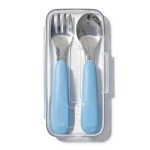 OXO Tot Stainless Steel Fork and Spoon Set for Toddlers-0