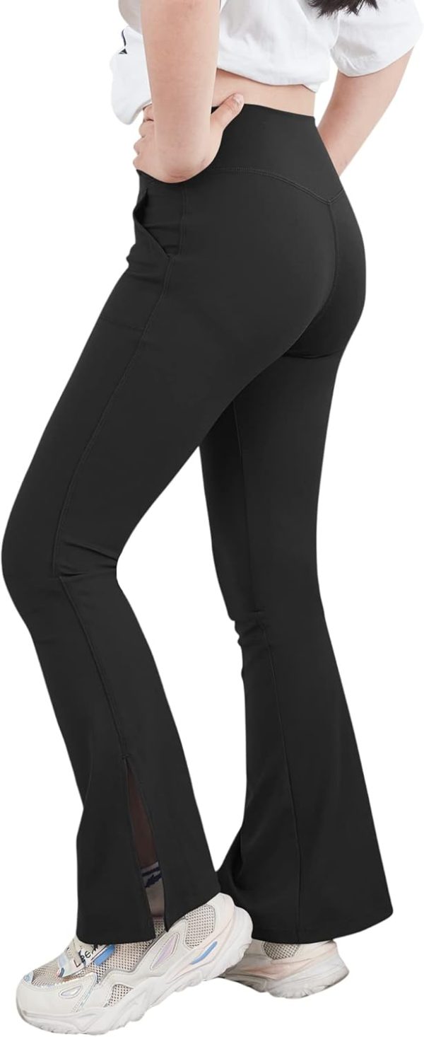 Girls Black Yoga Leggings by BrandName-2