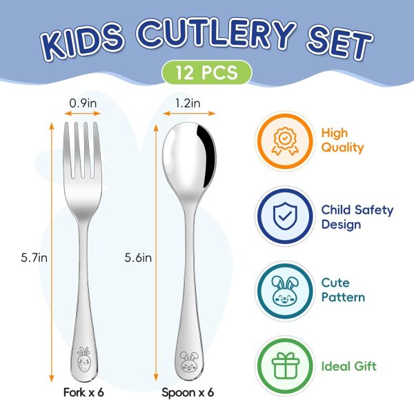 Toddler Silverware Set ITITT Stainless Steel-1