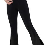 Girls Black Yoga Leggings by BrandName-0