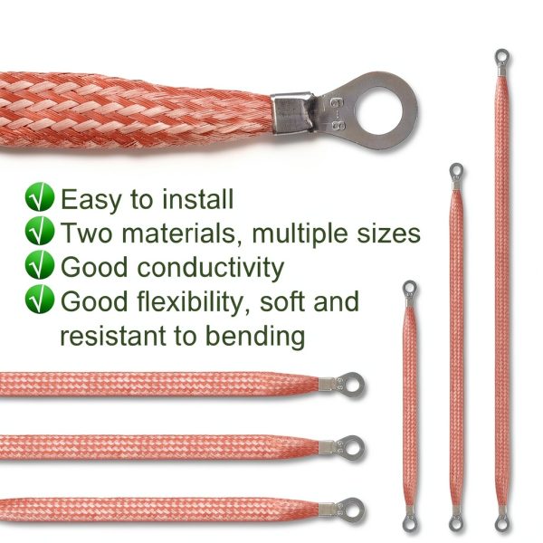 Engine Grounding Straps Tinoaly Gold Copper-2
