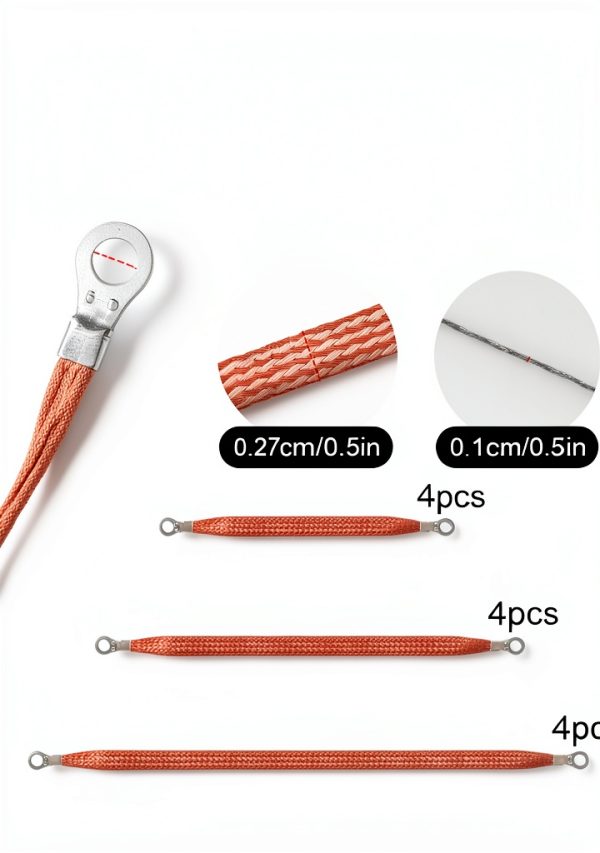 Engine Grounding Straps Tinoaly Gold Copper-1