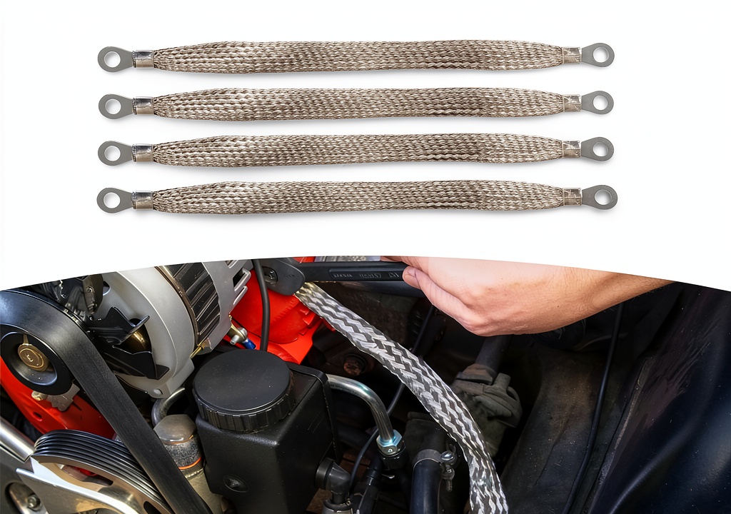 Installing lekudo grounding strap on a car chassis