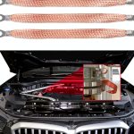 PACLVIO Automotive Ground Strap 12.2x0.5in Chrome Braided Copper-0