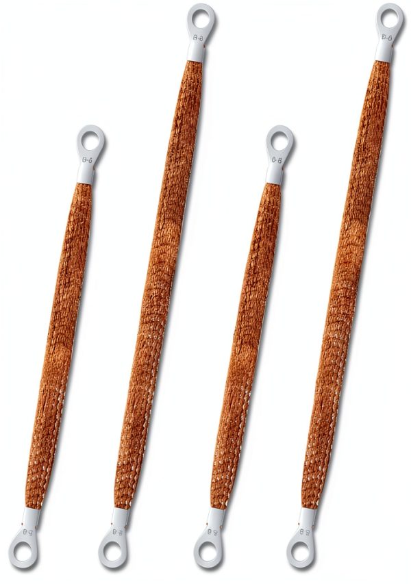 LUTER Automotive Ground Strap Kit Copper 10" x 1/2" & 13" x 1/2" (4-0