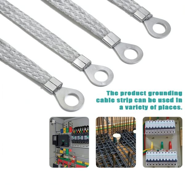 jokormo Car Grounding Strap Kit 5‑Piece Stainless Steel Silver-4