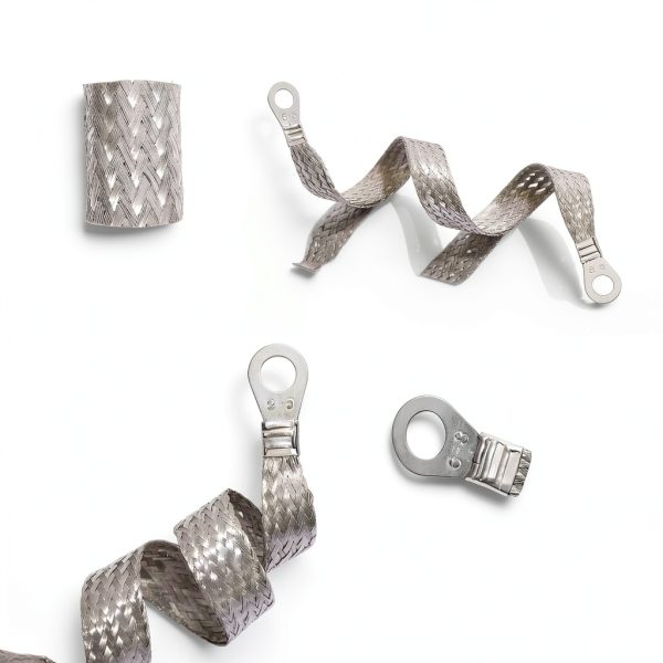 Classicseali Ground Strap Kit 4pcs Silver Braided Copper with Clip-2