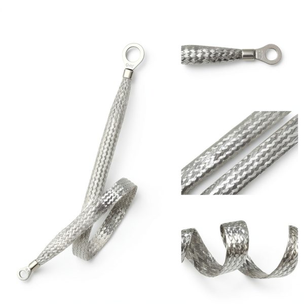 Gabrella Copper Ground Strap 20in 3‑Piece Set 8mm Ring Terminals-2