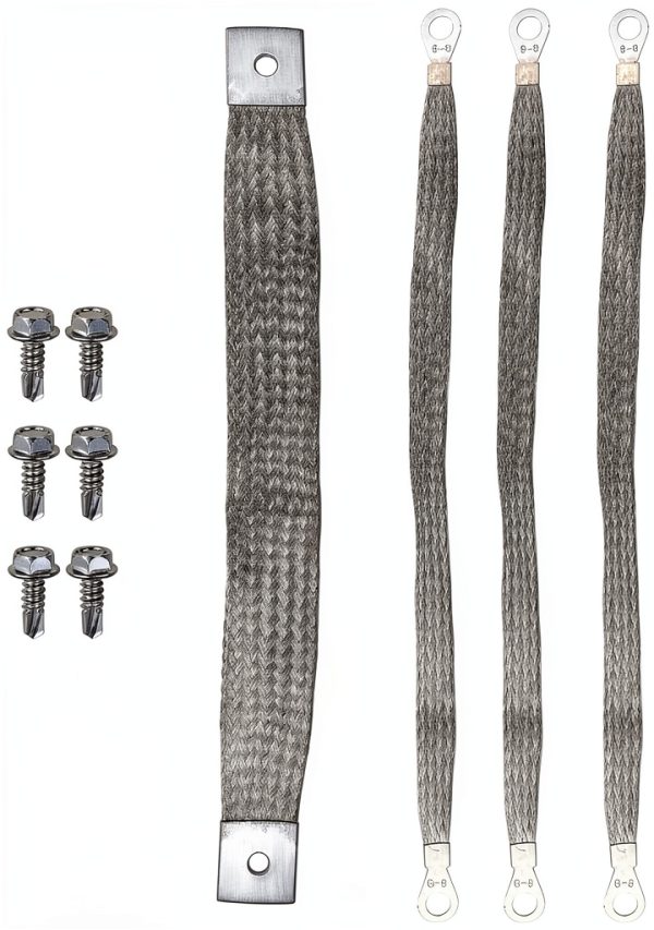 Engine Ground Strap Kit Sakura Parts Heavy Duty Universal 4 Piece Set-1