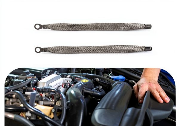 jokormo Car Grounding Strap Kit 5‑Piece Stainless Steel Silver-1