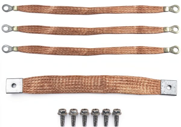Engine Ground Strap Kit Sakura Parts Heavy Duty Universal 4 Piece Set-0