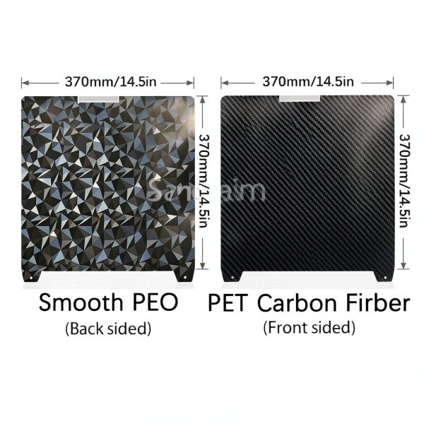 K2 Plus Build Plate Sahvaim 370x370mm Double-Sided PEO PET Steel-1